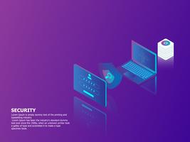 network security concept vector