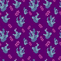 Hand drawn decorative seamless pattern with cacti. in Scandinavian style. Trendy tropical design for textile vector