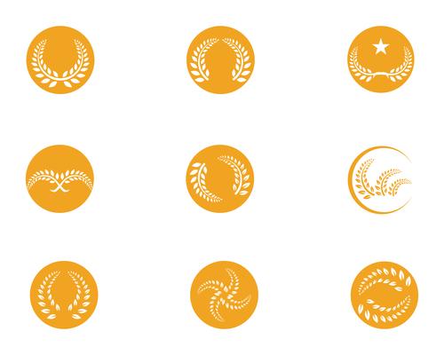 agriculture rice food meal logo and symbols template icons