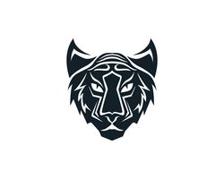 Tiger head logo mascot on white background vector