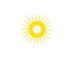 Plantilla de icono de vector de logotipo de ilustración de sol