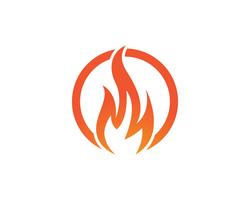 Plantilla de logotipo de icono de vector de fuego