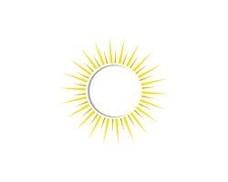 Plantilla de icono de vector de logotipo de ilustración de sol