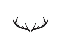 Cabeza de ciervo animales logo negro silhouete iconos vector