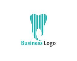 Logotipo dental y plantilla de vector de símbolos