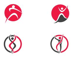 Iconos de plantilla de logotipo y símbolos de personas de salud vector