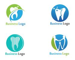 Logotipo dental y plantilla de vector de símbolos