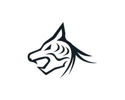 Tiger head logo mascot on white background vector