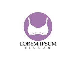 Set of different push up bras isolated over vector