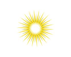 Plantilla de icono de vector de logotipo de ilustración de sol