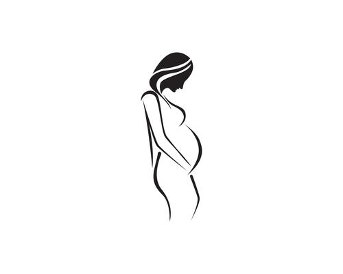 Line Art Pregnant Belly – Bakers Boutique