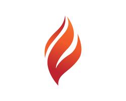 Plantilla de los iconos de logotipo y símbolos de la naturaleza llama de fuego vector