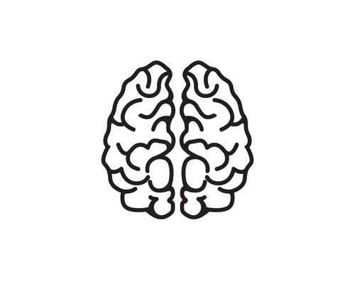 Premium Vector  Brain test logo design template