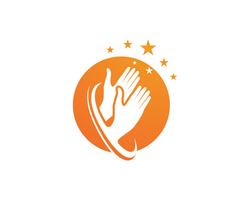 Help hand logo and vector template symbols