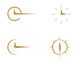 business clock logo template vector icon