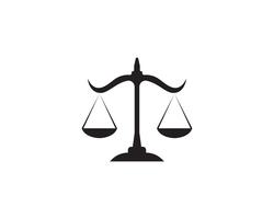 Justice lawyer logo and symbols template icons app vector