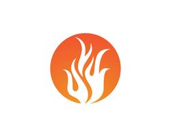 Plantilla de logotipo de icono de vector de fuego