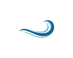 Water wave Logo Template vector