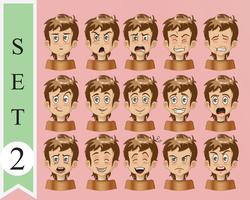 collection of vector cartoon emotion face