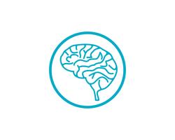 Plantilla de logotipo de cerebro e iconos de símbolos vector