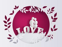 Ilustración del amor y el día de san valentín. vector