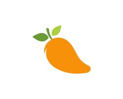 Mango in flat style. Mango vector logo. Mango