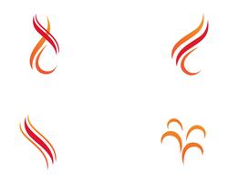 Fire flame nature logo and symbols icons template vector