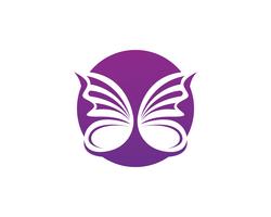 Diseño de icono de mariposa de belleza vector