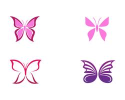 Diseño de icono de mariposa de belleza vector