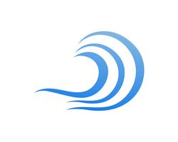 Water wave icon vector