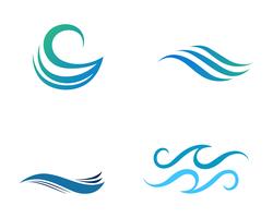 Water wave icon vector