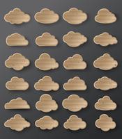 Vector illustration of clouds collection