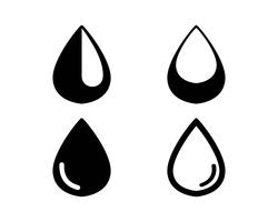 Vector de ilustración de plantilla de logotipo de gota de agua
