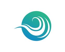 Water wave icon vector