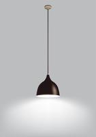 Black ceiling lamp.  vector