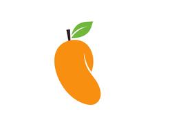 Mango in flat style. Mango vector logo. Mango