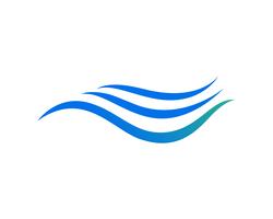 Water wave icon vector