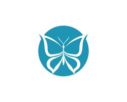 Diseño de icono de mariposa de belleza vector