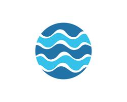 Water wave icon vector