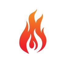 Diseño de ilustración de vector de llama de fuego
