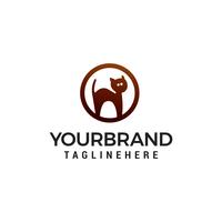 cat logo design concept template vector