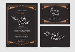 Vector Elegant Wedding Invitation Template