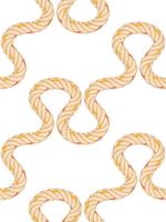 Seamless pattern with rope bending. vector