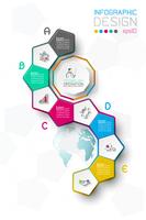 Business step options and abstract infographics number options template. vector