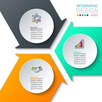 Abstract infographics on vector graphic art.