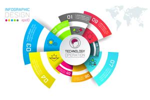 Business labels infographic on circles bar. vector