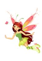 Flying butterfly fairy vector