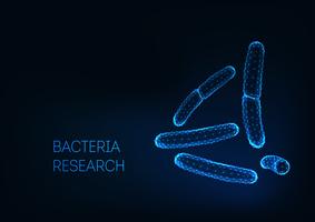 Microscopic bacilli bacteria acidophilus, salmonella, lactobacillus. Probiotics. vector