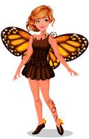 Hermosa hada mariposa monarca
