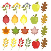 autumn element flat style vector